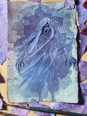 🎨 Shredded: Handmade Watercolour Gouache Painting